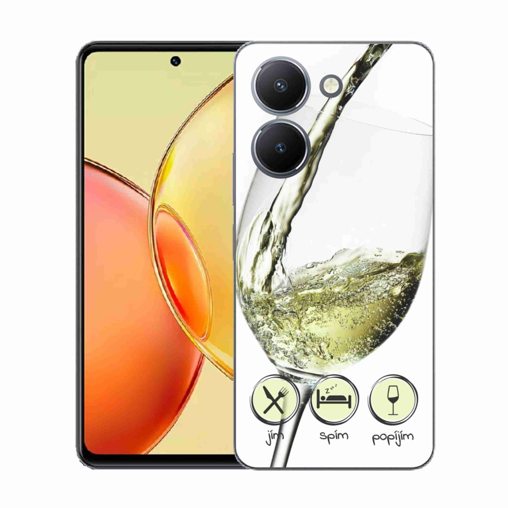 Zselés borítás mmCase a Vivo Y36-hoz - borospohár fehér