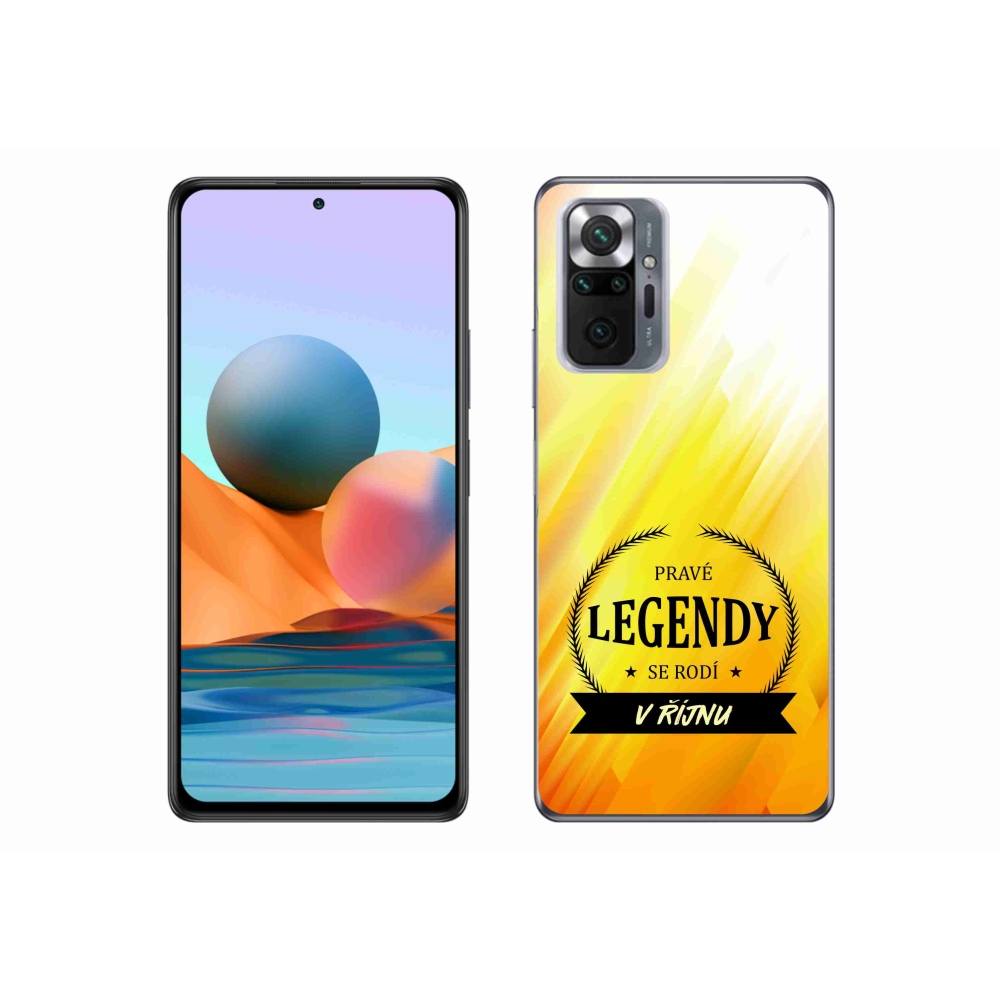 Gél borítás mmCase a Xiaomi Redmi Note 10 Pro - Októberi legendák sárga háttérrel