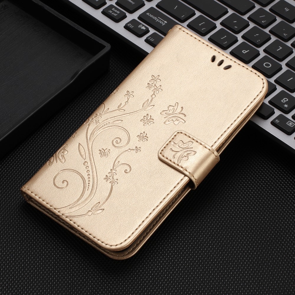Virágok könyv tok Xiaomi 15 Pro - arany színű