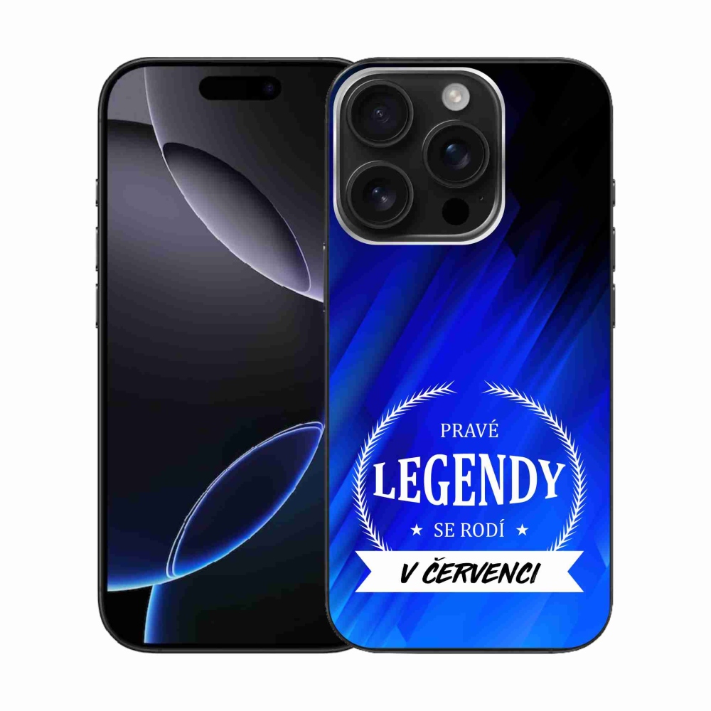 Gél borítás mmCase iPhone 16 Pro készülékhez - Júliusi legendák kék háttérrel