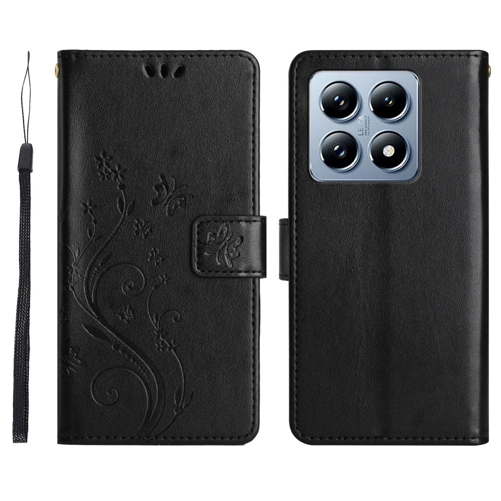 Virágok könyve tok Xiaomi 14T Pro - fekete