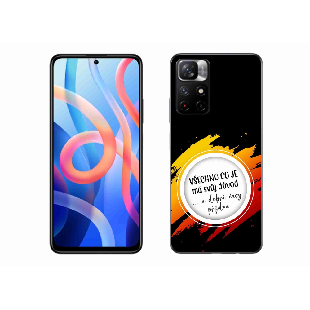 Gél borító mmCase a Xiaomi Redmi Note 11S 5G - idézet 3 fekete háttérrel
