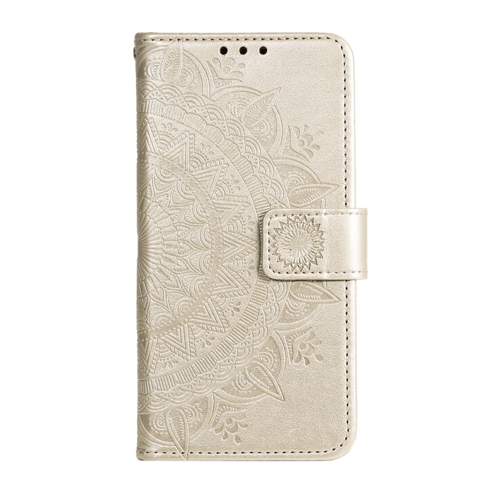 Mandala könyv tok Xiaomi 15 Pro-hoz - arany színű