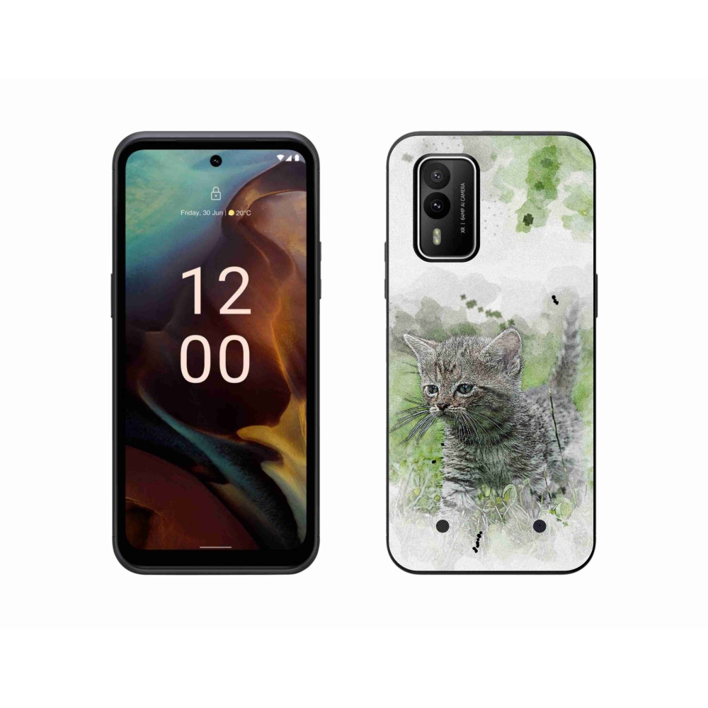 Zselés borítás mmCase a Nokia XR21 készülékhez - aranyos cica 1
