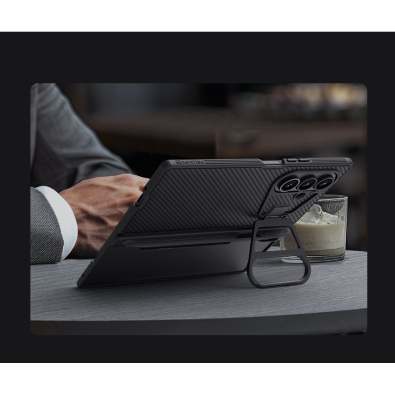 Nillkin CamShield Prop mágneses tollnyílás (átlátszó lencse) hátlap Samsung Galaxy Z Fold 7 fekete