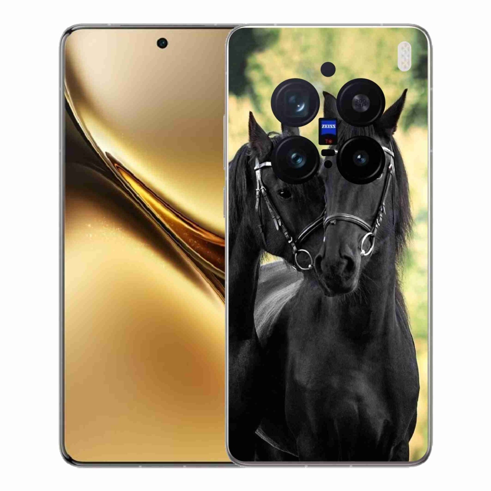 Gél borítás mmCase a Vivo X200 Pro 5G-n - két fekete ló