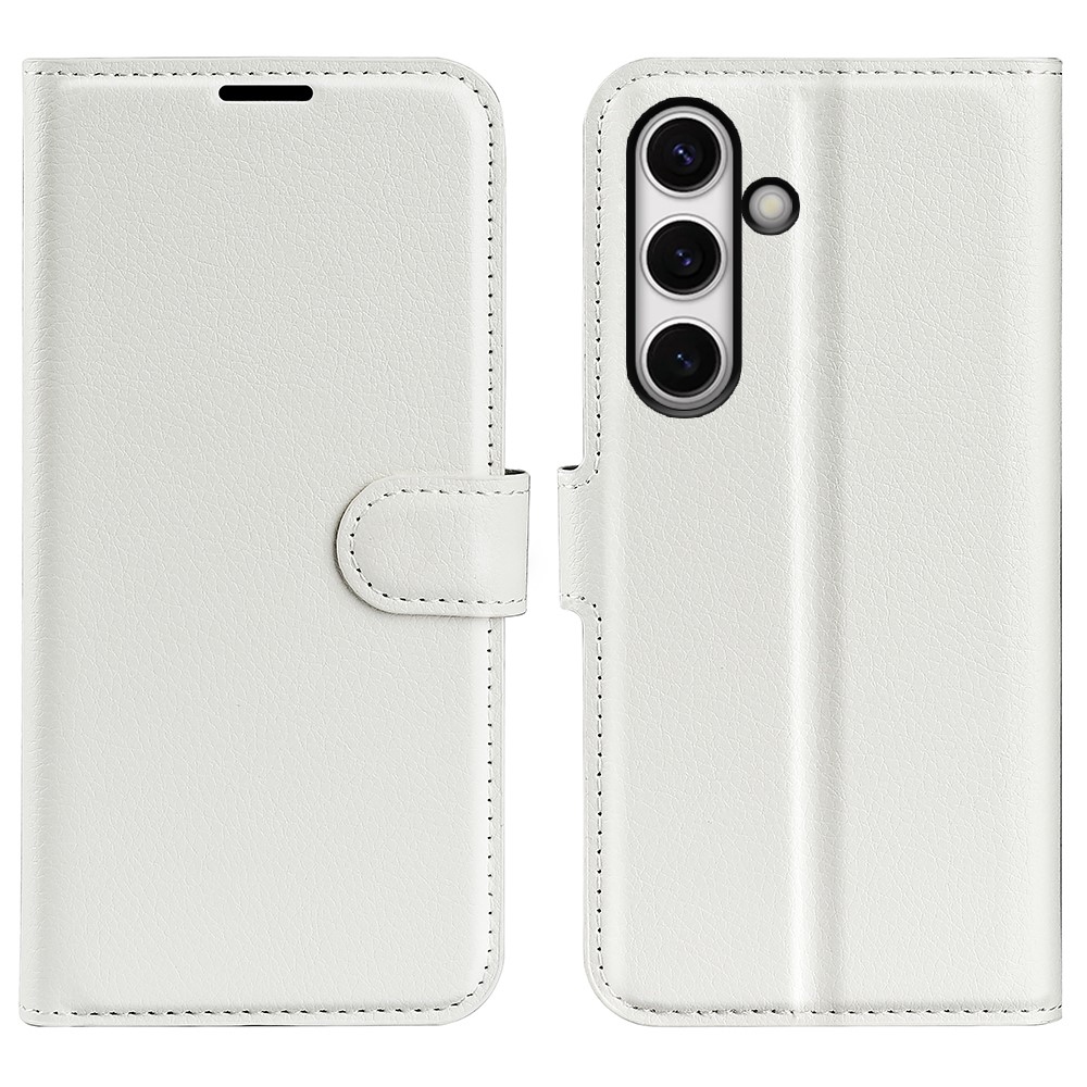 Litchi könyv tok Samsung Galaxy S24 FE készülékhez - fehér