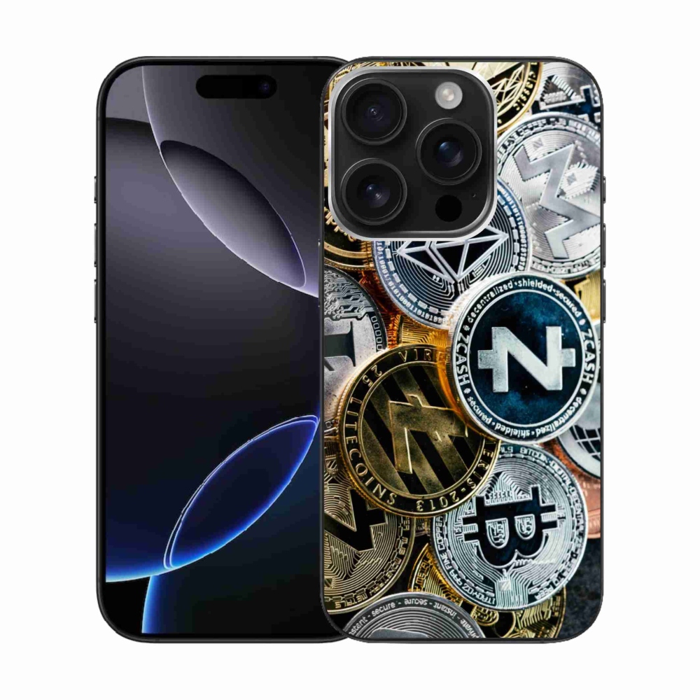 Gél borítás mmCase iPhone 16 Pro készülékhez - kriptovaluták