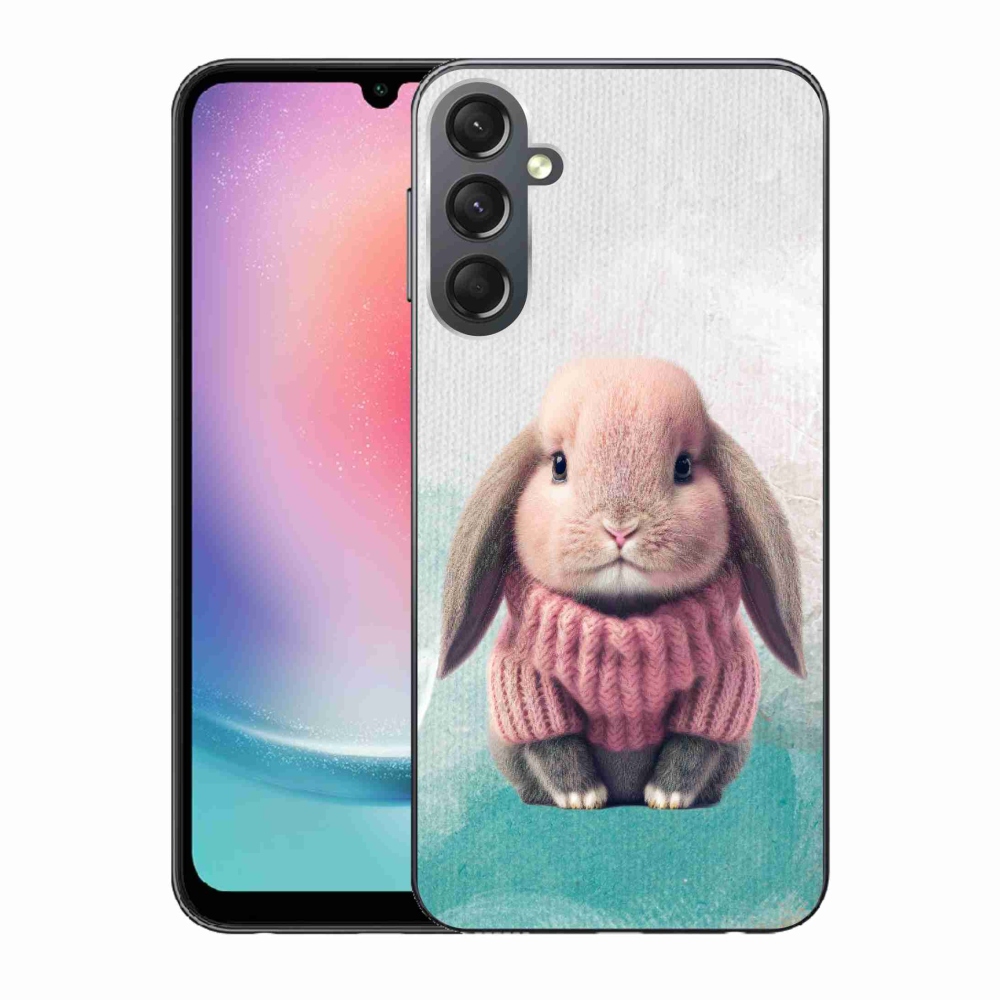 Gél borítás mmCase Samsung Galaxy A24 készülékhez - nyúl pulóverben