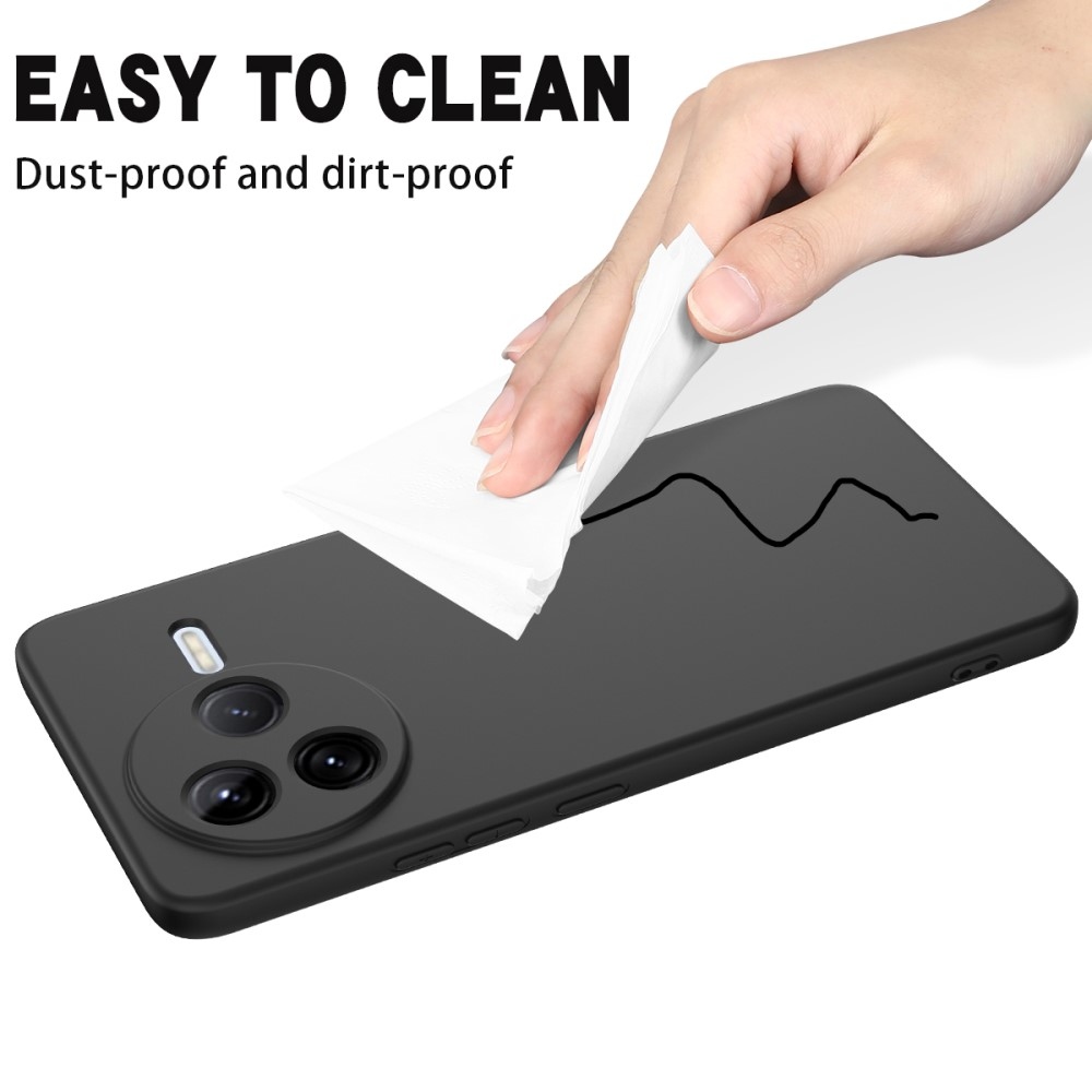Matt szilikon tok Xiaomi Poco F7 Pro készülékhez - fekete