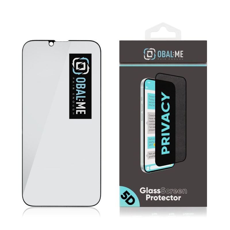 CSOMAG:ME Privacy 5D edzett üveg Apple iPhone 13/13 Pro/14 fekete iPhone 13/13 Pro/14 számára