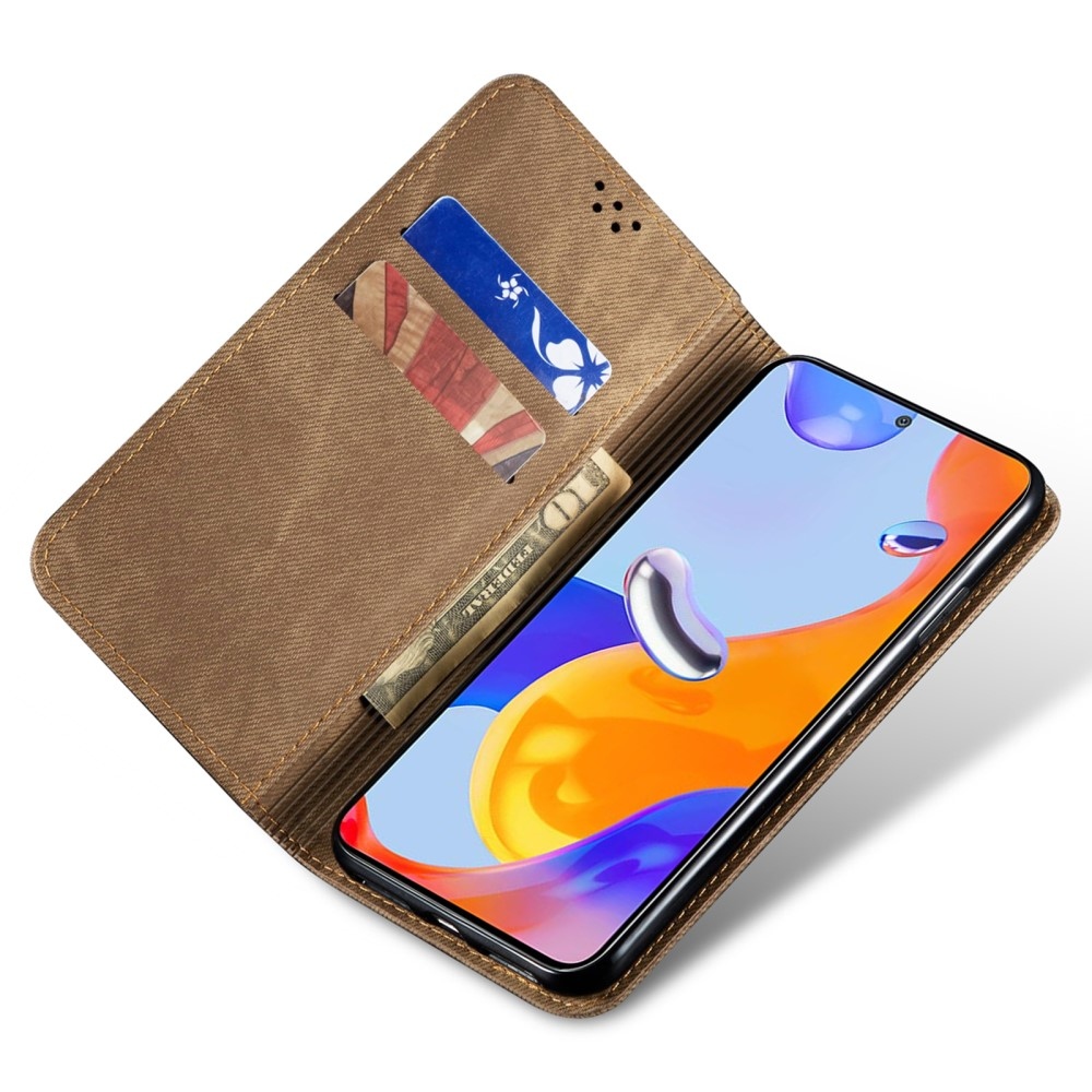 Jeanse könyvtáska Xiaomi 15 Ultra - khaki színben