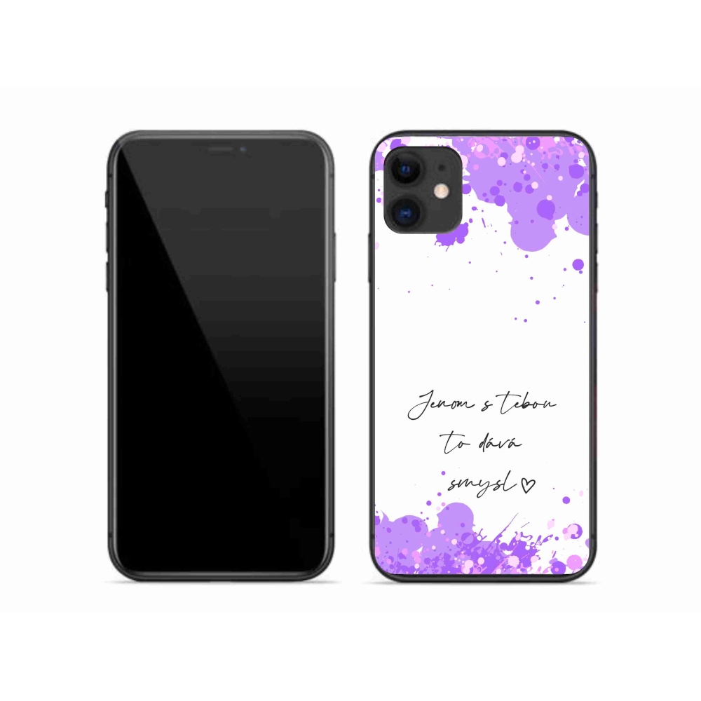 Gél borító mmCase iPhone 11 készülékhez - szerelmes szöveg fehér háttérrel