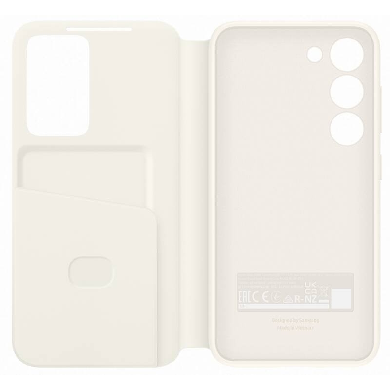 EF-ZS911CUE Samsung Clear View Cover for Galaxy S23 krémszínű borító