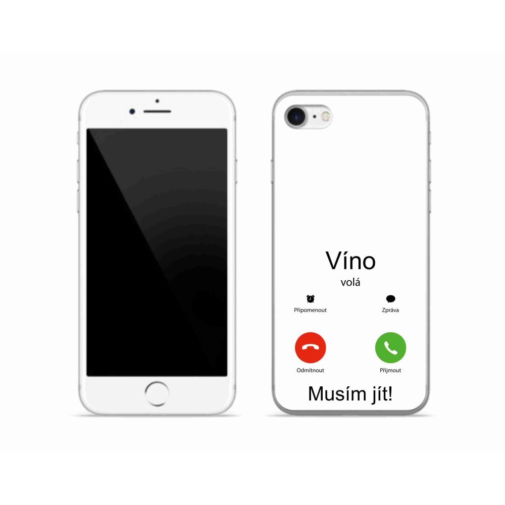 Gél borítás mmCase iPhone SE (2020) - bor hívja fehér háttérrel