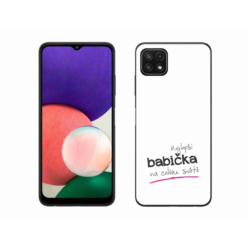 Gél borító mmCase Samsung Galaxy A22 5G - a legjobb nagymama 4 fehér háttérrel