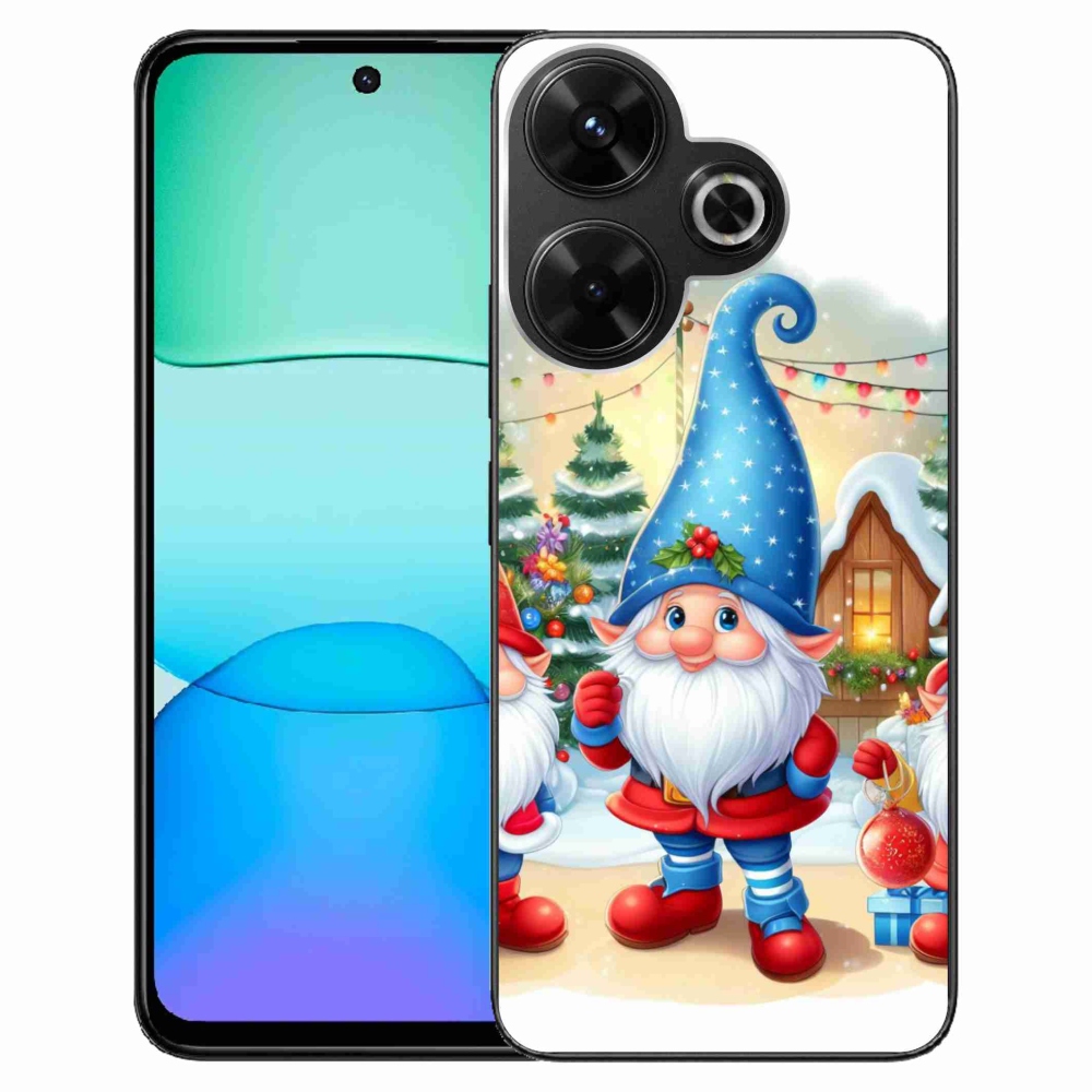 Gél borítás mmCase a Xiaomi Redmi 13 4G/Poco M6 4G - karácsonyi manókhoz