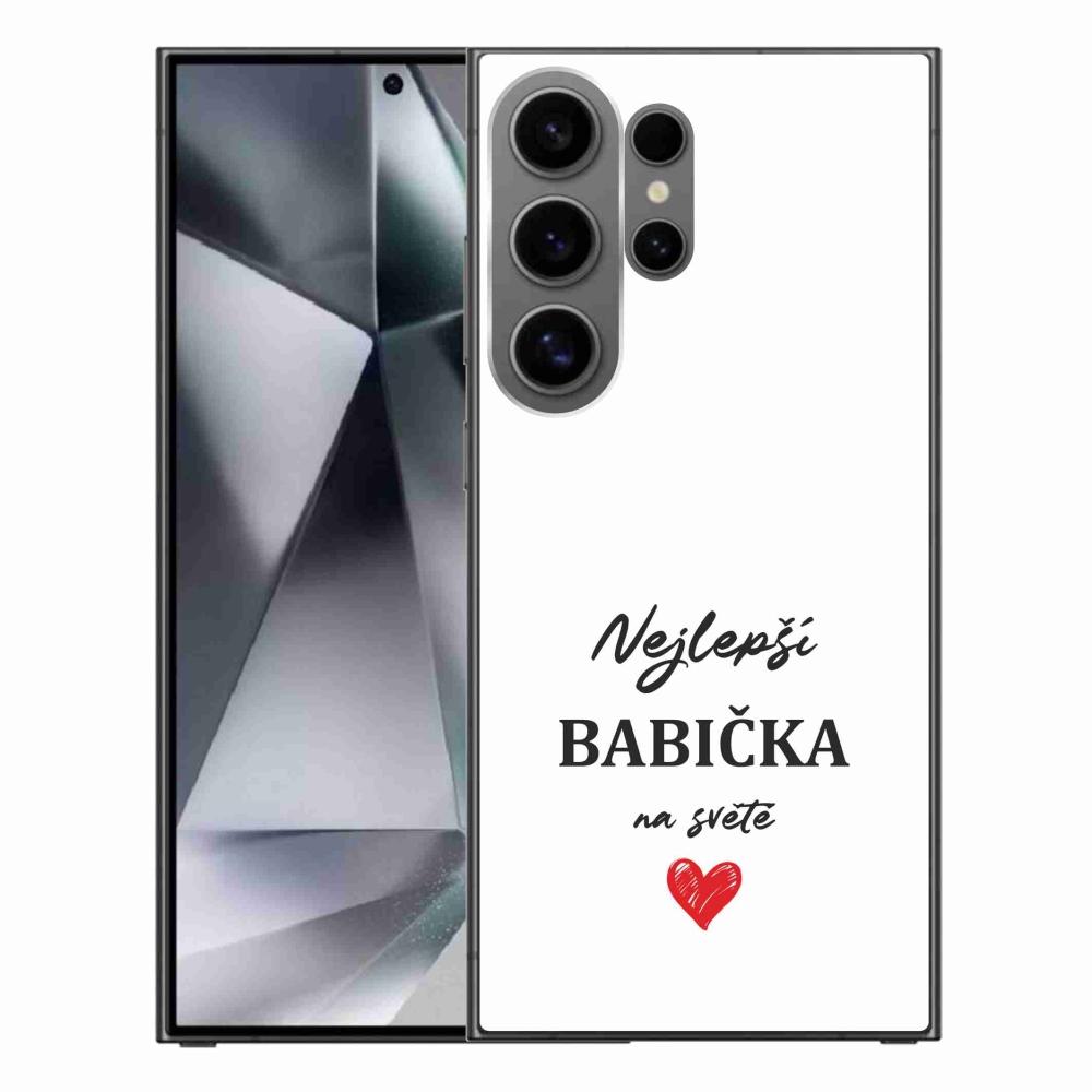 Gél borító mmCase Samsung Galaxy S24 Ultra - Best Grandma 1 fehér háttér