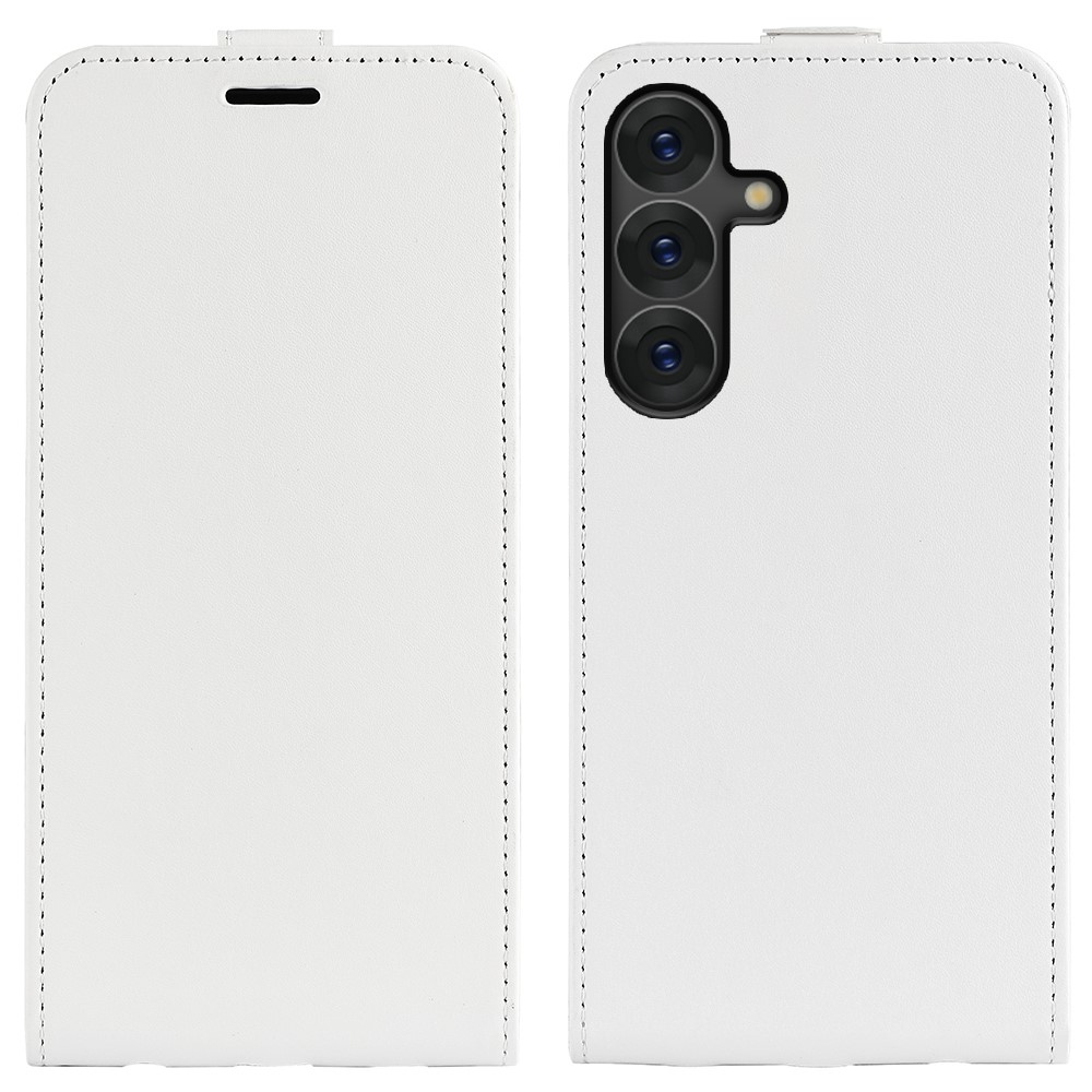 Függőleges könyvtáska Samsung Galaxy S25 készülékhez - fehér