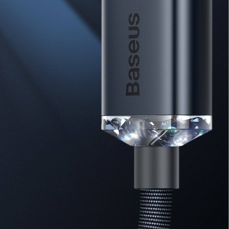 Baseus CAJY000005 Crystal Shine sorozatú adatkábel USB - Lightning 20W 1.2m lila