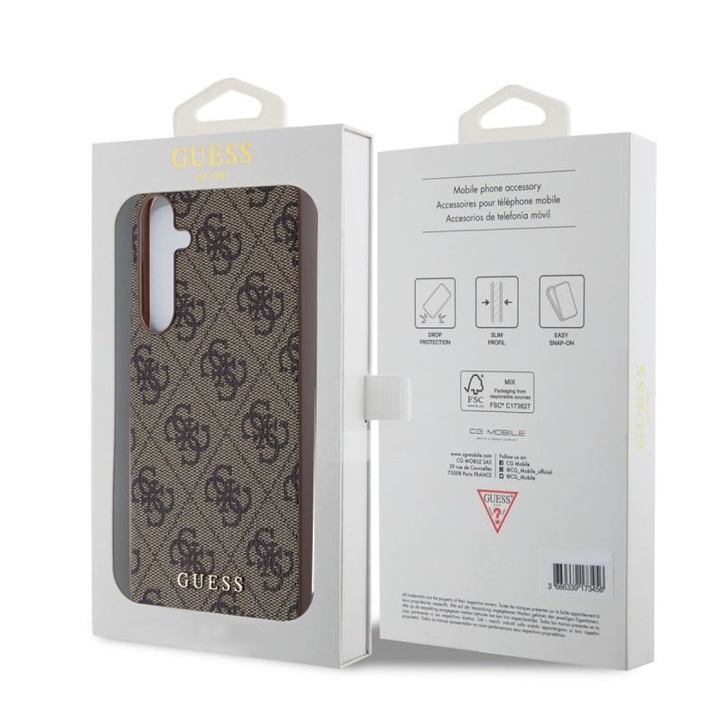 Guess 4G Charm hátlap Samsung Galaxy A55 barna színű hátlaphoz
