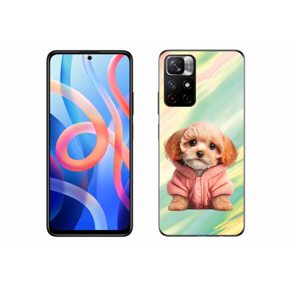 Gél borítás mmCase a Xiaomi Redmi Note 11S 5G-hez - kölyökkutyák pulóverben