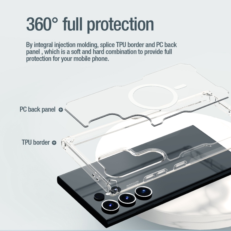 Nillkin Nature TPU PRO mágneses borító Samsung Galaxy S24 Ultra átlátszó