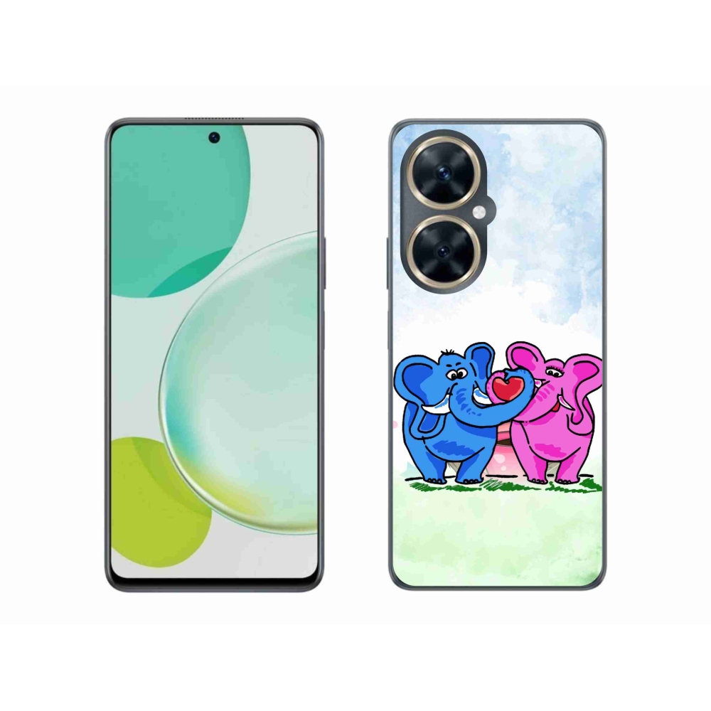 Gél borítás mmCase a Huawei Nova 11i készülékhez - szerelmes elefántok