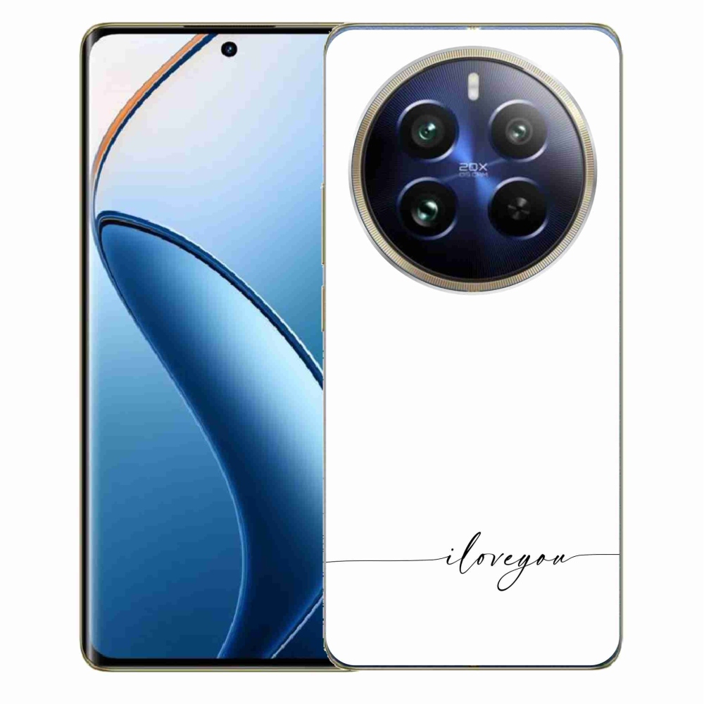 Gél borító mmCase a Realme 12 Pro 5G/12 Pro+ 5G számára - I love you fehér háttérrel