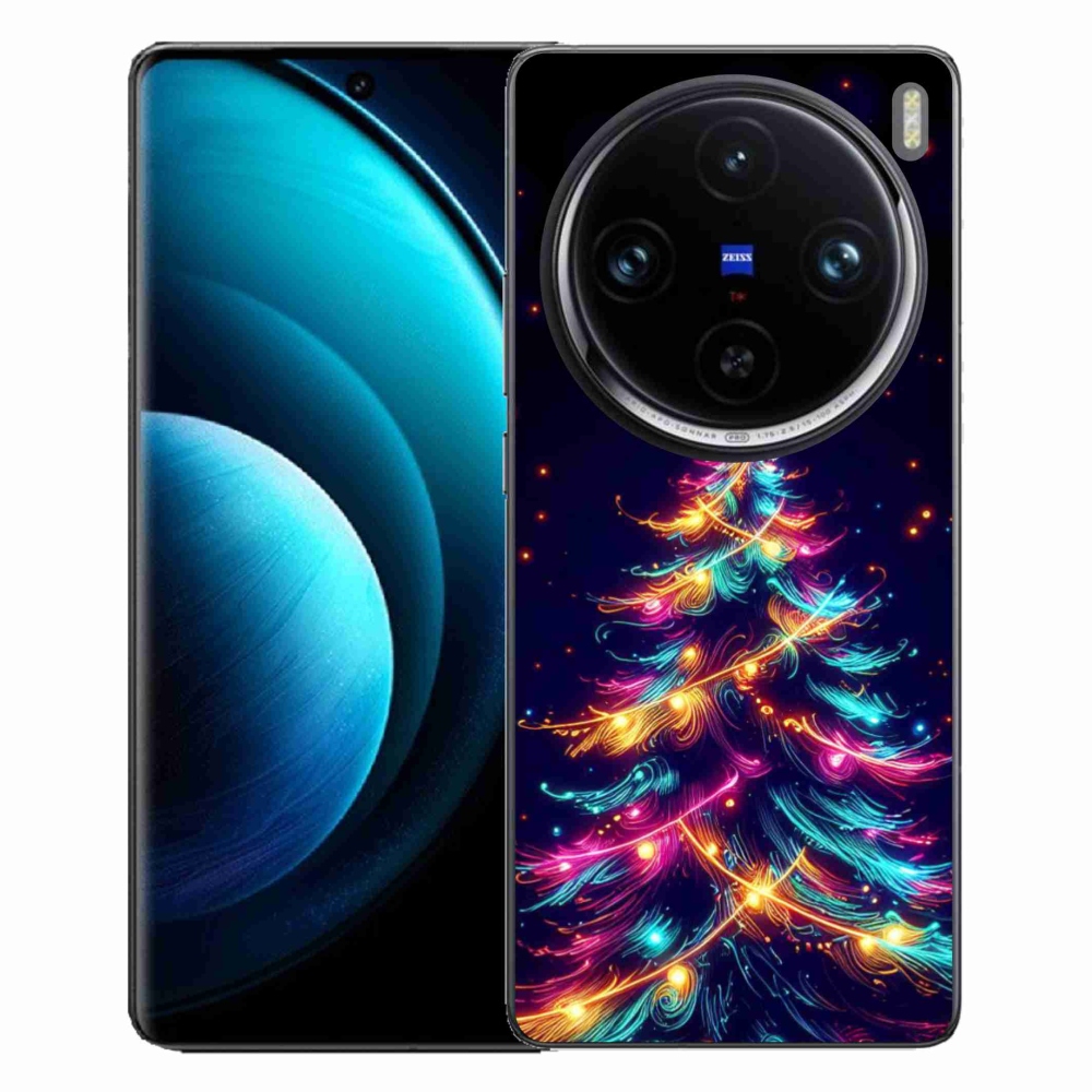 Zselés borítás mmCase a Vivo X100 Pro 5G-hez - neon karácsonyfa