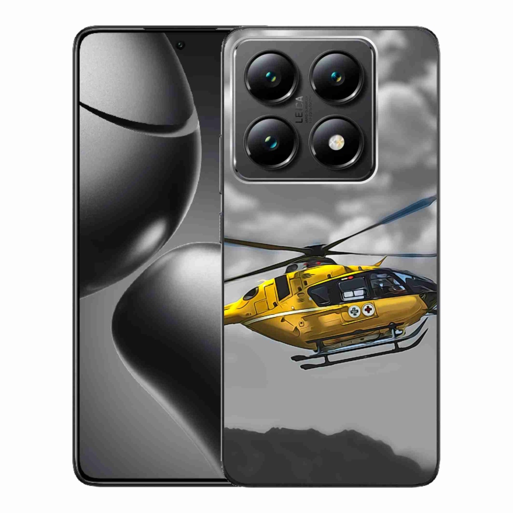 Gél borítás mmCase a Xiaomi 14T Pro számára - sárga helikopter