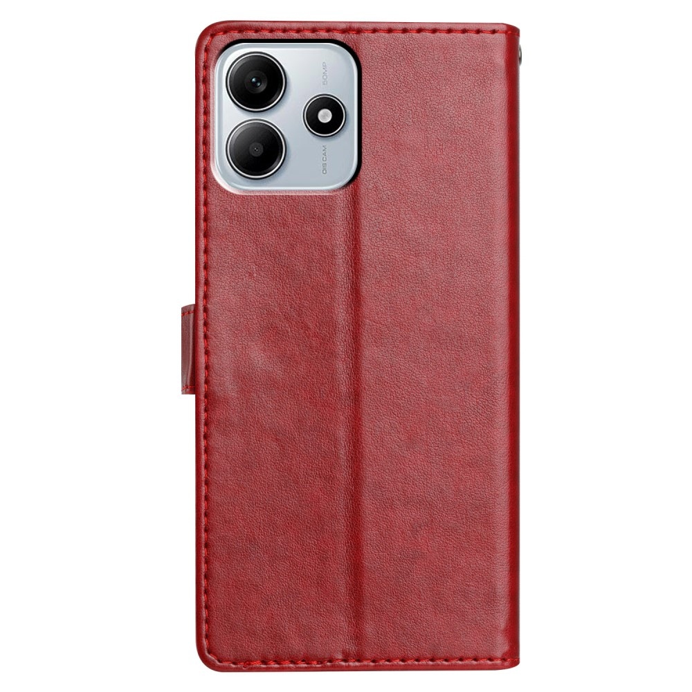 Vérrögök könyv tok a Xiaomi Redmi Note 14 5G-hez - piros