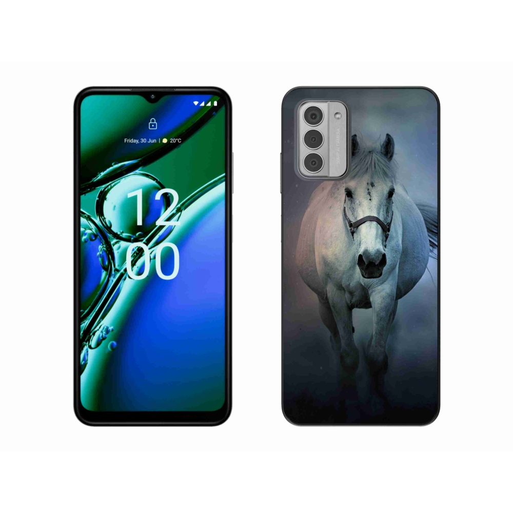 Gél tok mmCase a Nokia G42 készülékhez - futó fehér ló