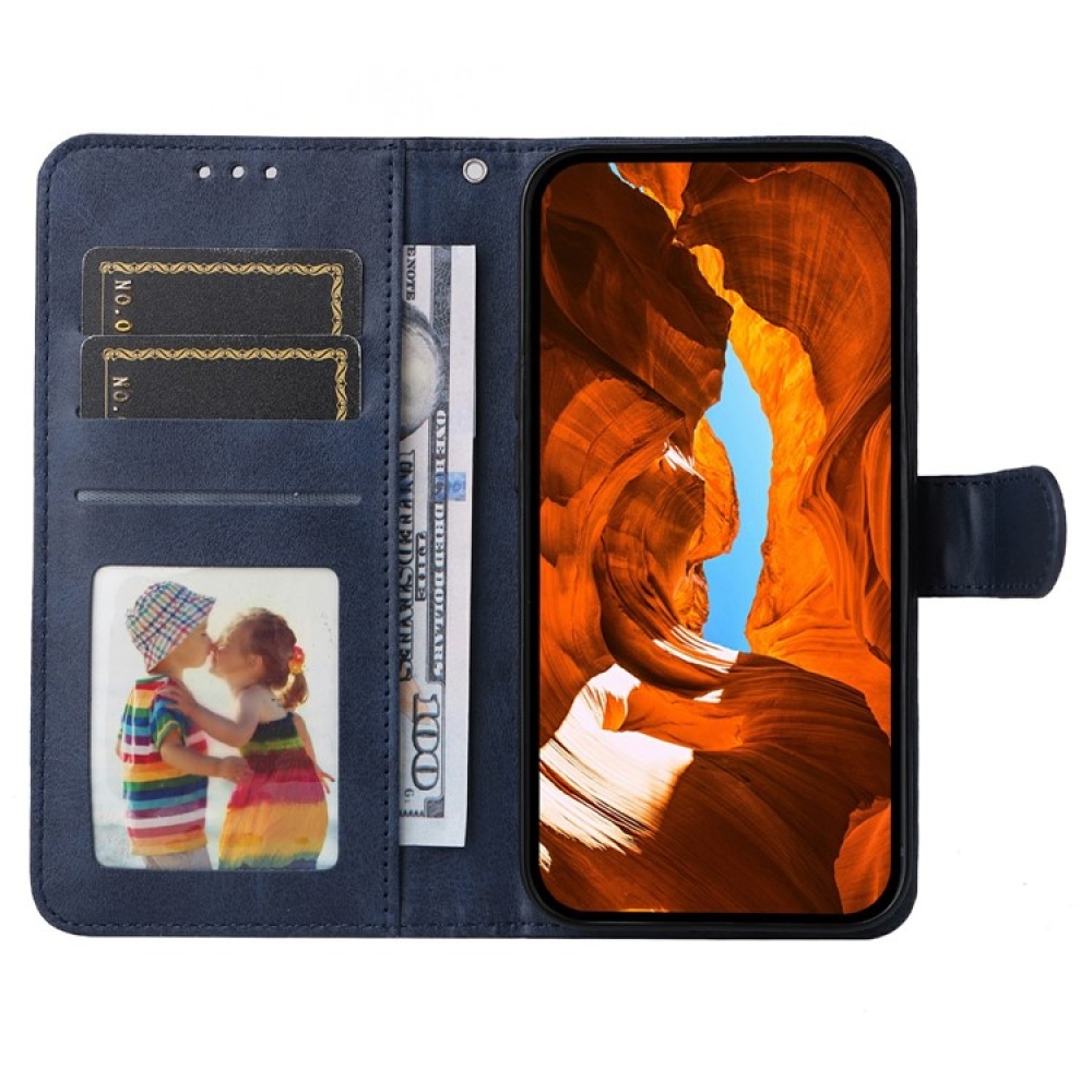 Vivo Y29s 5G - kék színű könyvtáska a Vivo Y29s 5G-hez