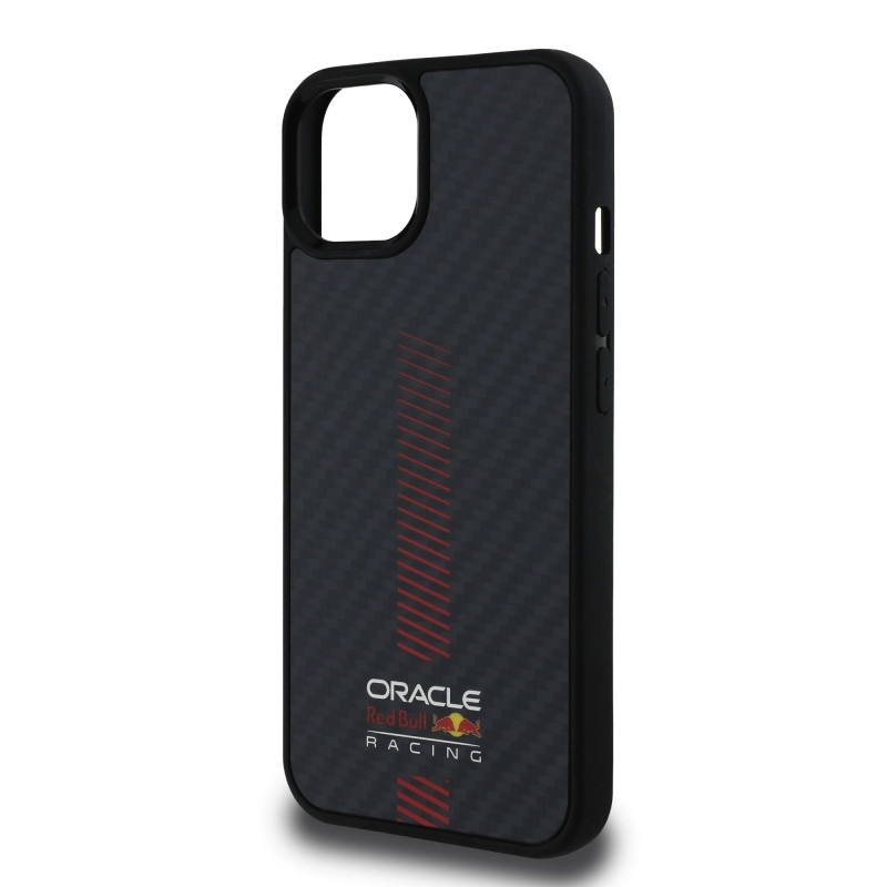 Red Bull Carbon Powerbar MagSafe MagSafe hátlap iPhone 13-hoz Fekete
