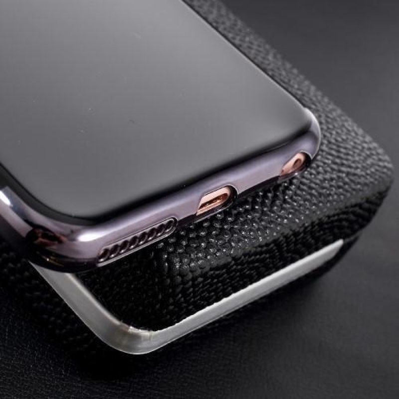 Elegáns zselés tok kontrasztos szegéllyel iPhone 6s Plus és 6 Plus készülékhez - fekete