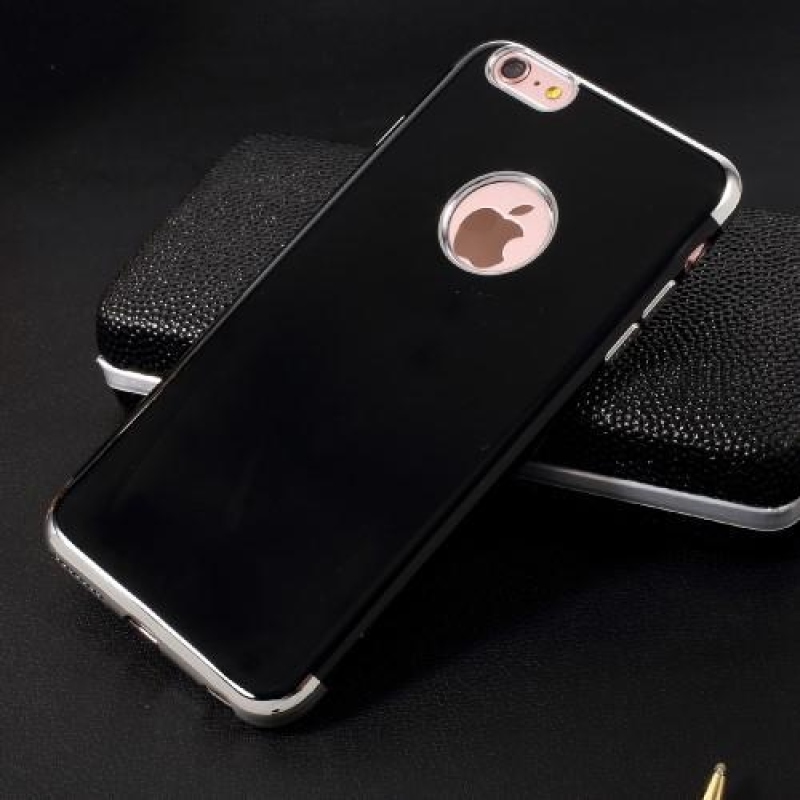 Elegáns zselés tok kontrasztos szegéllyel iPhone 6s Plus és 6 Plus készülékhez - ezüst színű