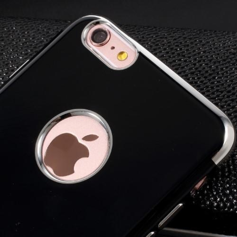 Elegáns zselés tok kontrasztos szegéllyel iPhone 6s Plus és 6 Plus készülékhez - ezüst színű