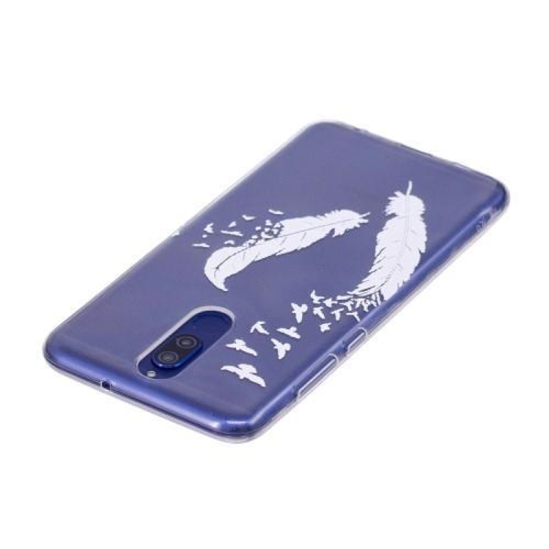 Embi átlátszó zselés tok motívummal a Huawei Mate 10 Lite készülékre - tollakkal