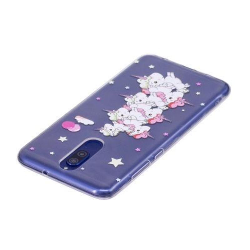 Embi átlátszó zselés tok motívummal a Huawei Mate 10 Lite-on - egyszarvúak csordája