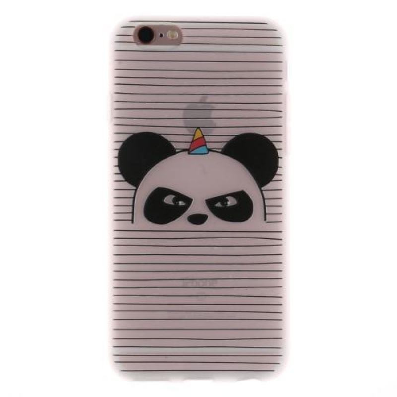 Dombornyomott zselés tok iPhone 6 Plus és 6s Plus készülékhez - panda