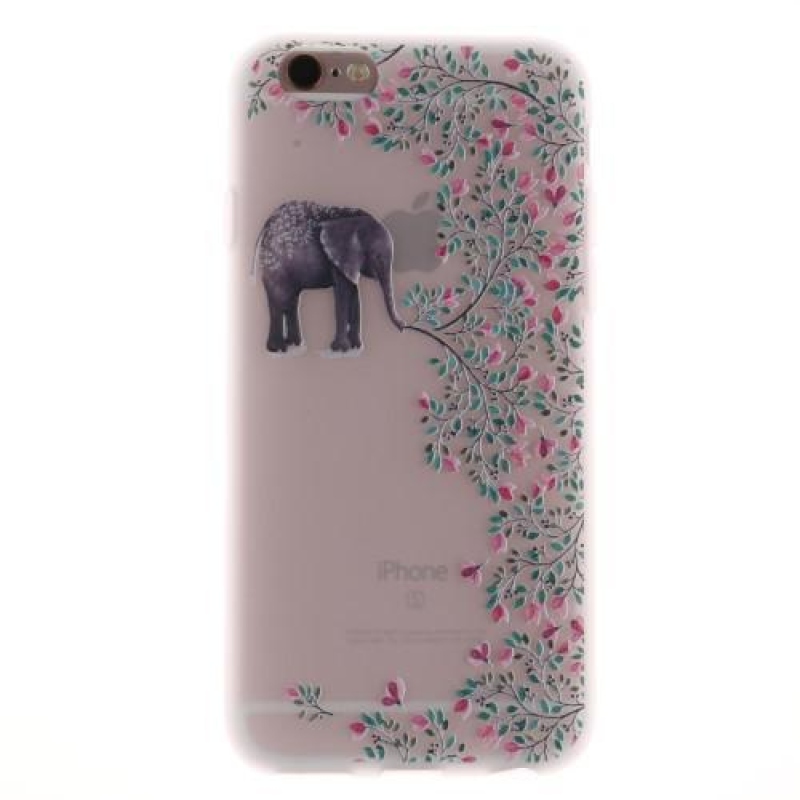 Dombornyomott zselés tok iPhone 6 Plus és 6s Plus készülékhez - elefánt
