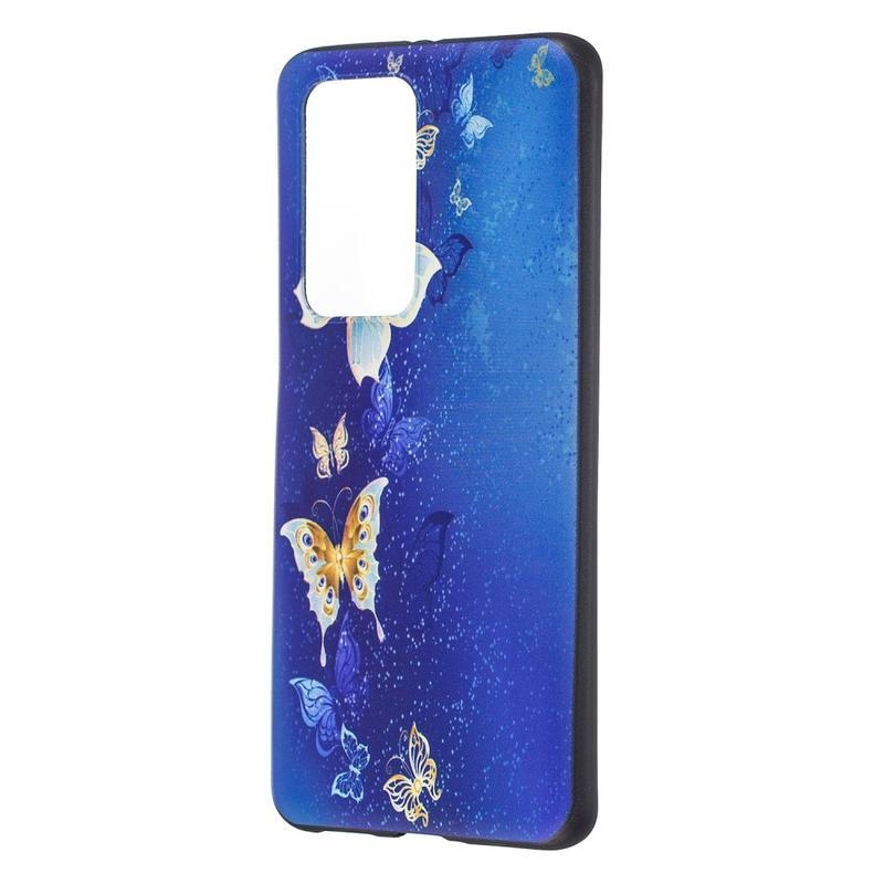Dombornyomott zselés tok mobil Huawei P40 Pro - pillangókhoz