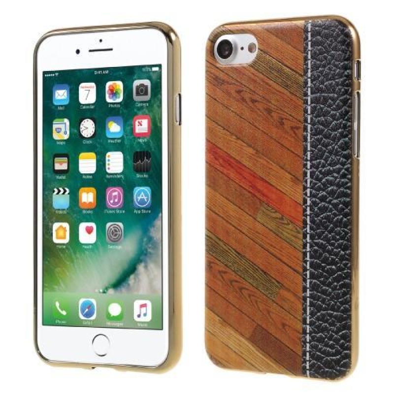 Emotive zselés tok iPhone 8 és iPhone 7 készülékhez - színes fa