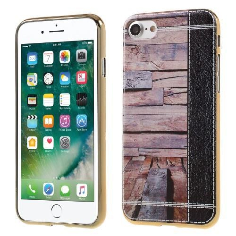 Emotive zselés tok iPhone 8 és iPhone 7 készülékhez - világos lila fa
