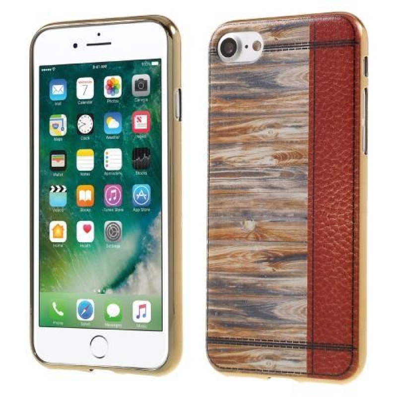 Emotive zselés tok iPhone 8 és iPhone 7 készülékhez - fából készült változatban