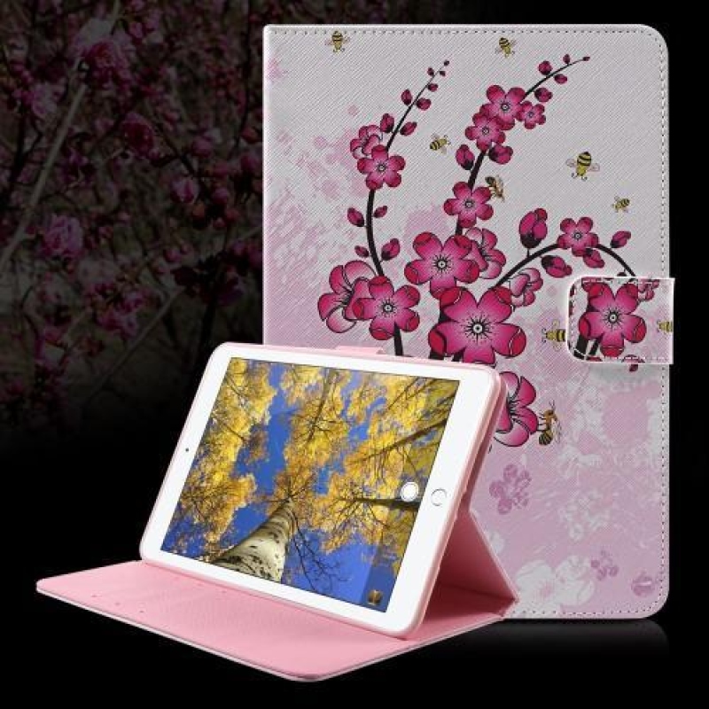 Emocionális pattintható könyvtáska iPad mini 4 készülékhez - Blooming Twig