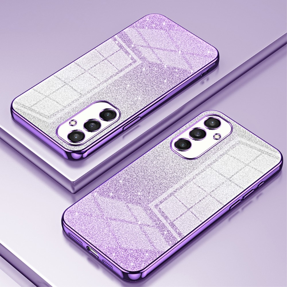Vágott zselés csillámos tok Samsung Galaxy S24+ - lila