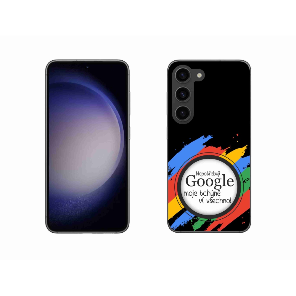 Gél borító mmCase Samsung Galaxy S23 5G - anyós mindent tud fekete háttérrel
