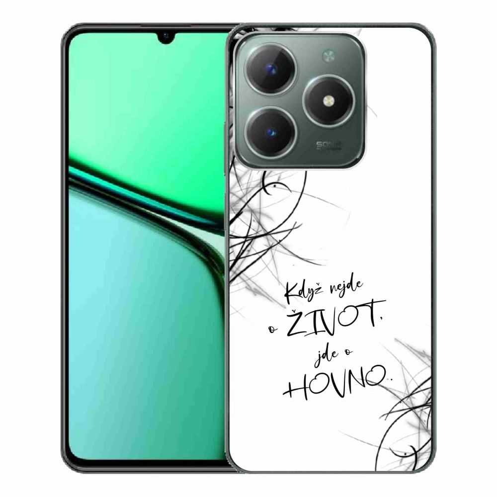 Gél borító mmCase a Realme C61 készülékhez - vicces szöveg 16 fehér háttér